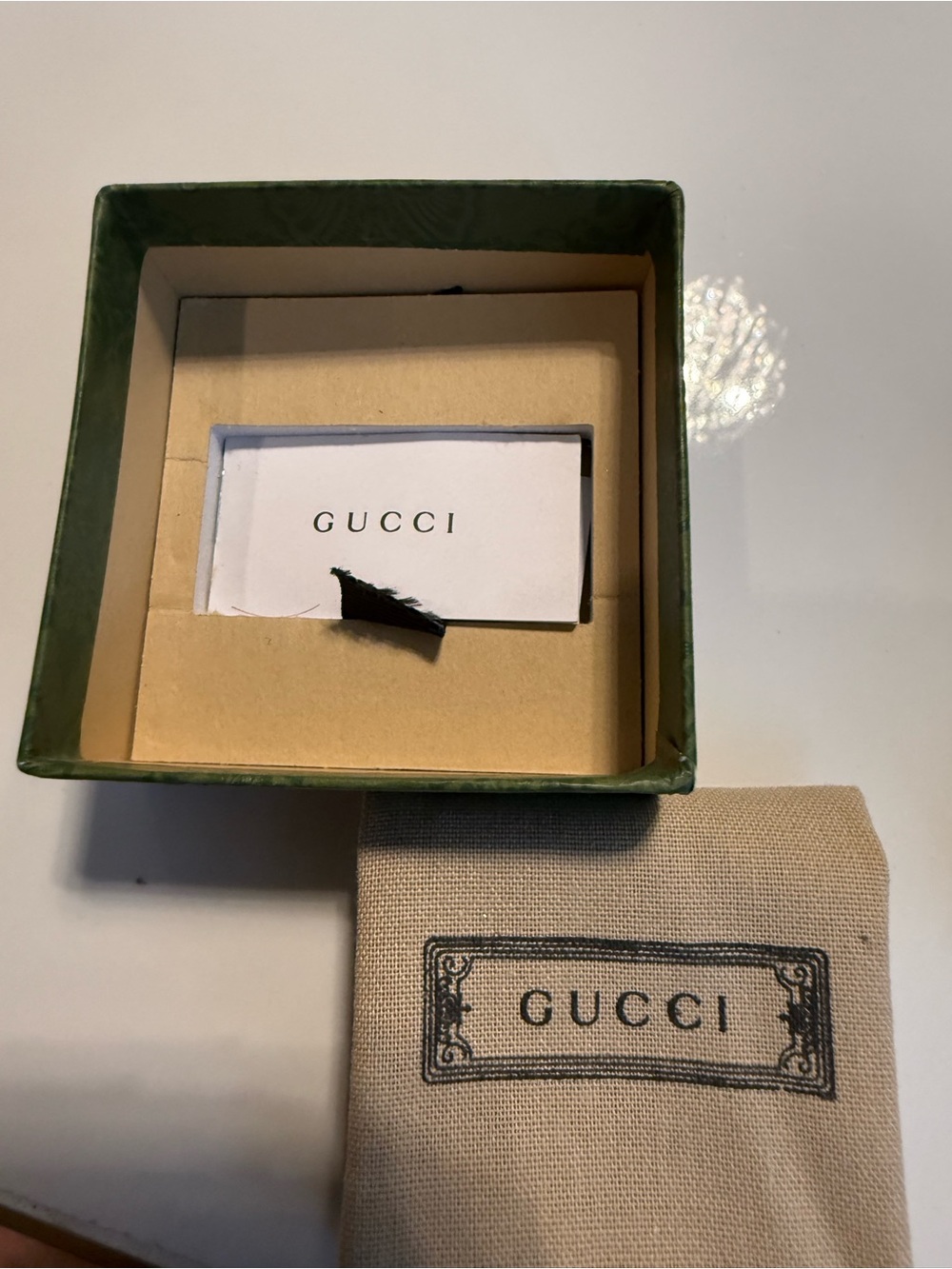 Gucci Gold Tone Interlocking G Hoop Earrings - Picture 4 of 5